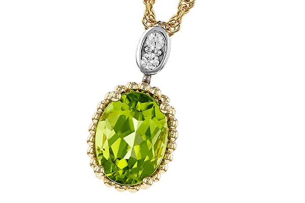 D274-89157: NECKLACE 1.22 PERIDOT 1.25 TGW (8x6MM OV)