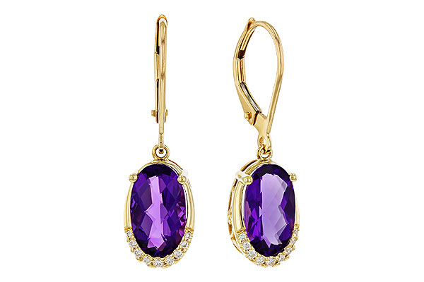 D274-89176: EARRINGS 2.70 TW AMETHYST 2.78 TGW (10x6MM OV)