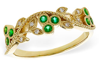 D274-90003: LDS WED RG .17 EMERALD TW .23 TGW