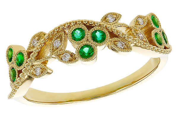 D274-90003: LDS WED RG .17 EMERALD TW .23 TGW