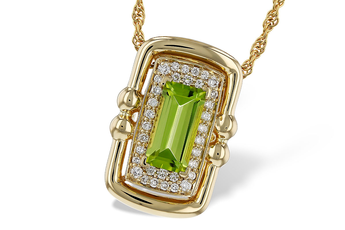 D274-90030: NECKLACE .72 PERIDOT .84 TGW (8x4MM PER)