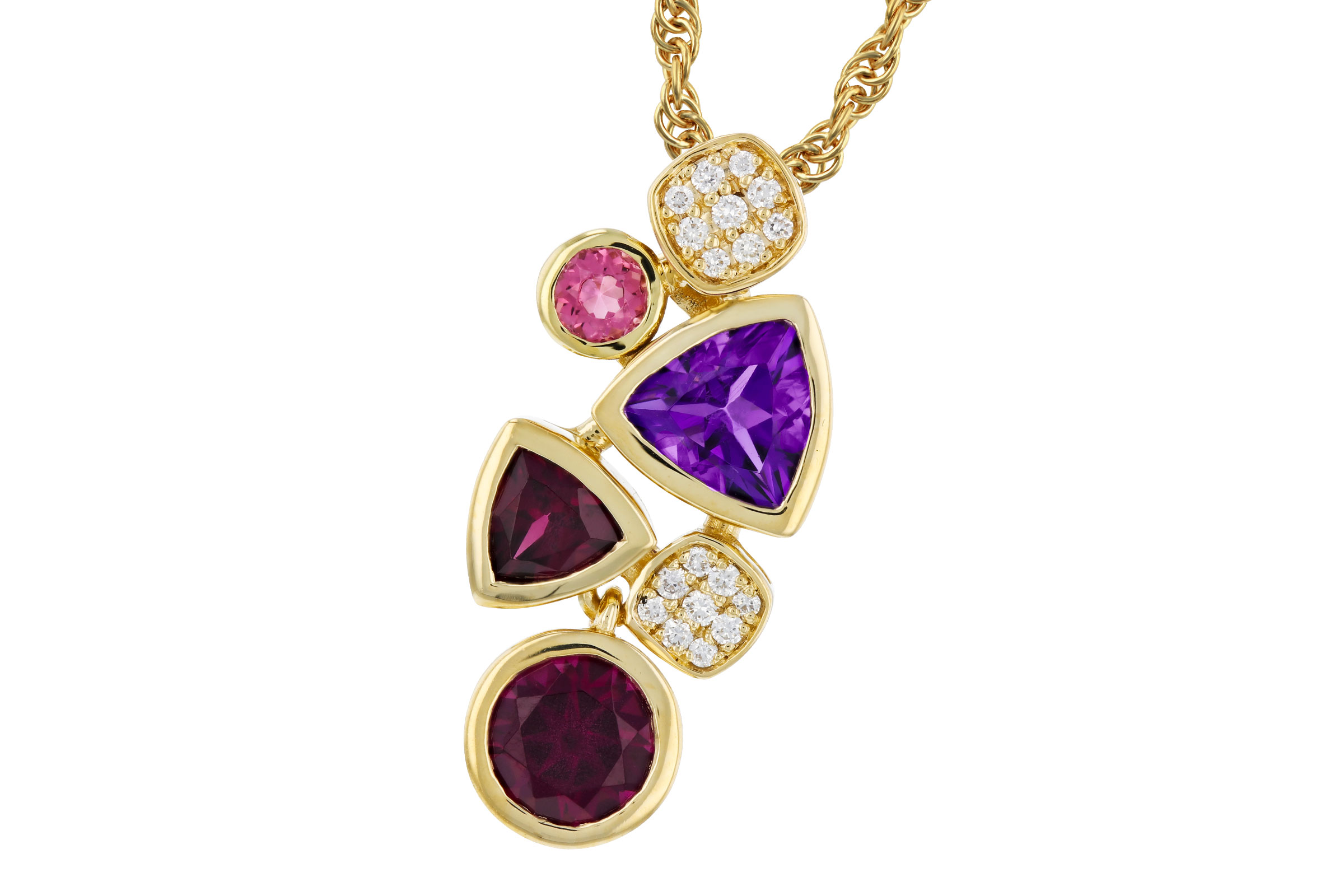 D275-74612: NECKLACE 1.34 SEMI-PREC (AM,RHO,PT) 1.40 TGW