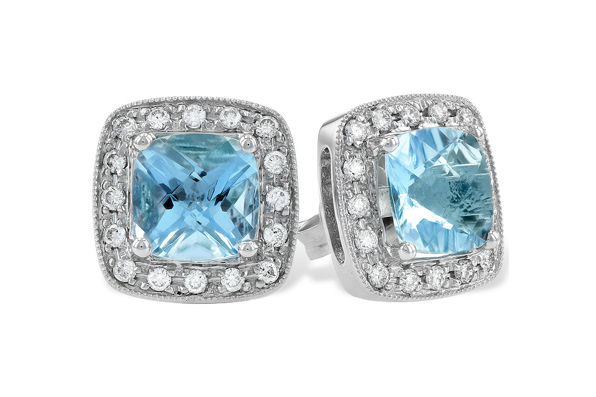 E095-77357: EARRINGS 1.55 AQUA 1.75 TGW