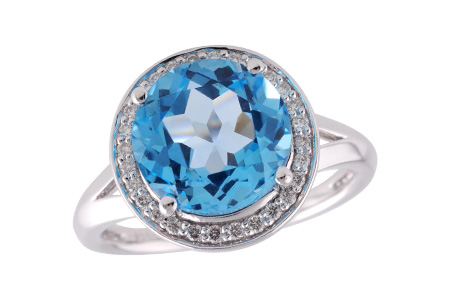 E187-57357: LDS RG 4.17 BLUE TOPAZ 4.32 TGW