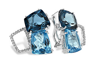 E188-48266: EARR 10.80 BLUE TOPAZ 11.00 TGW