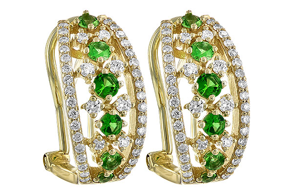 E190-27321: EARR .46 GREEN GARNET .86 TGW