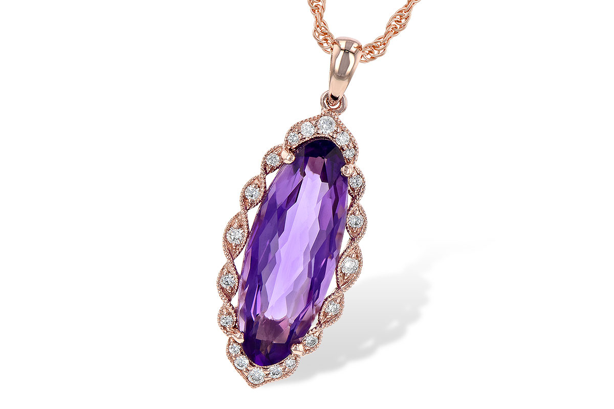 E190-34557: NECK 3.60 AMETHYST 3.74 TGW