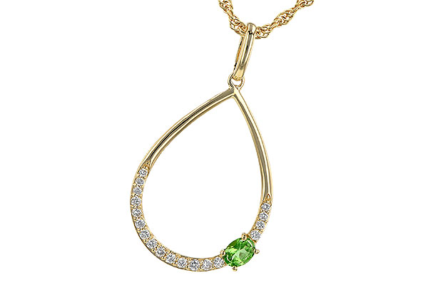 E190-34594: NECK .17 GREEN GARNET .26 TGW