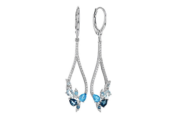 E273-03694: EARR 1.08 BLUE TOPAZ 1.35 TGW