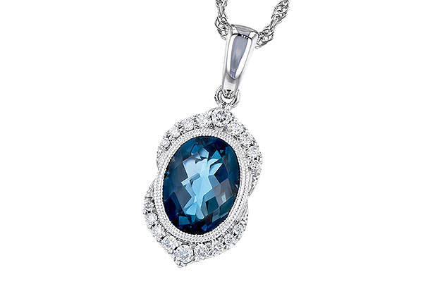 E273-08248: NECK 1.96 LONDON BLUE TOPAZ 2.10 TGW