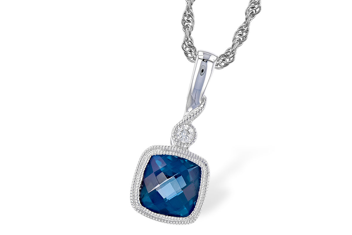 E273-90912: NECK 1.05 LONDON BLUE TOPAZ 1.07 TGW