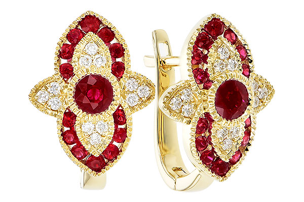 E273-90939: EARR .78 TW RUBY .90 TGW