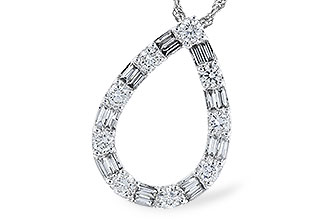 E273-94557: NECKLACE .21 TW BAG .65 TW