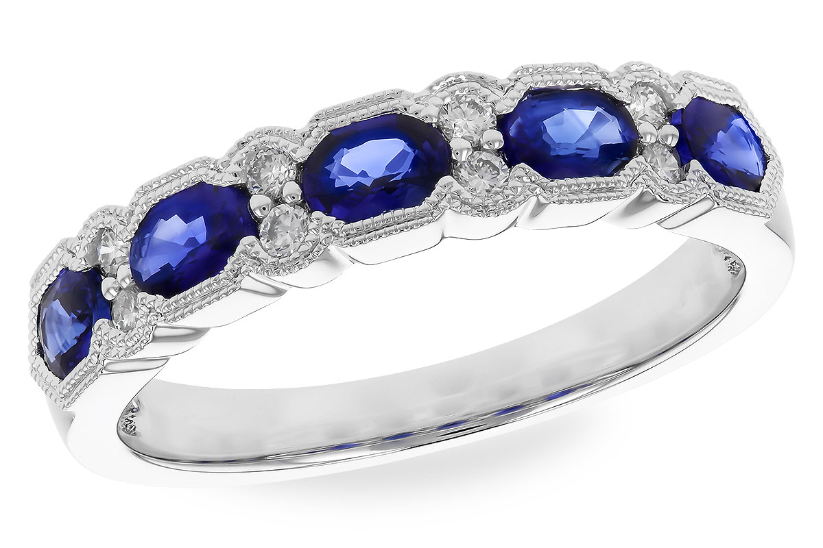 E273-96403: LDS WED RG .92 SAPPHIRE 1.04 TGW (4x3MM SAPP)