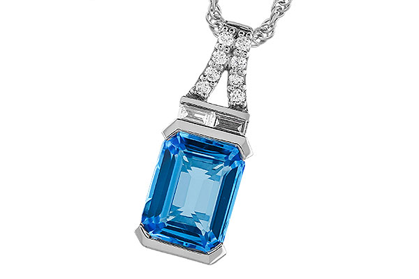 E273-97303: NECK 2.64 LONDON BLUE TOPAZ 2.80 TGW (9x7MM BT)