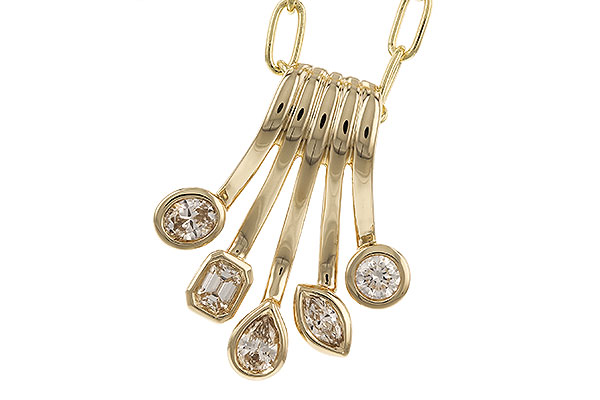 E273-98257: NECKLACE .42 TW FANCY CUT DIAMONDS (18")