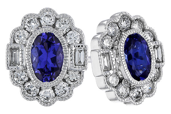 E274-82785: EARRINGS .93 TW TANZANITE 1.40 TGW