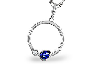 E274-83712: NECKLACE .26 SAPPHIRE .28 TGW