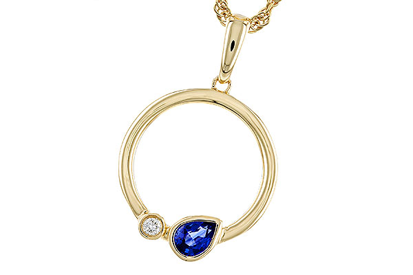 E274-83712: NECKLACE .26 SAPPHIRE .28 TGW