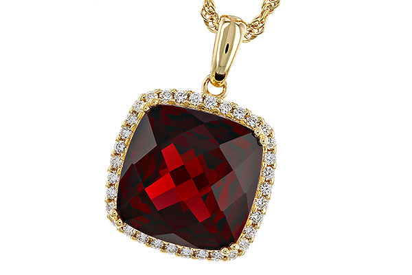 E274-84603: NECKLACE 9.26 GARNET 9.51 TGW (12MM CU)