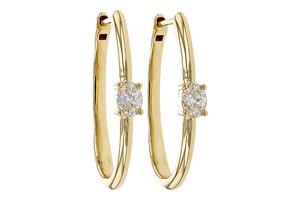E274-85466: EARRINGS .47 TW OVAL DIAMONDS