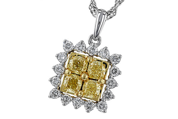 E274-85494: NECK .76 FANCY YELLOW DIAMONDS 1.09 TW