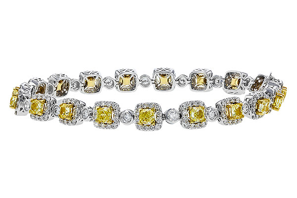 E274-85503: BRACELET 4.37 FANCY YELLOW DIAS 7.12 TW (7")