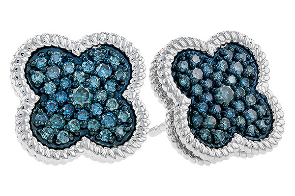 E274-86439: EARRINGS .50 TW BLUE DIAS