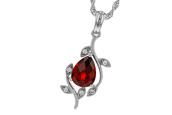 E274-88203: NECKLACE 1.34 GARNET 1.39 TGW (8X6MM GAR)