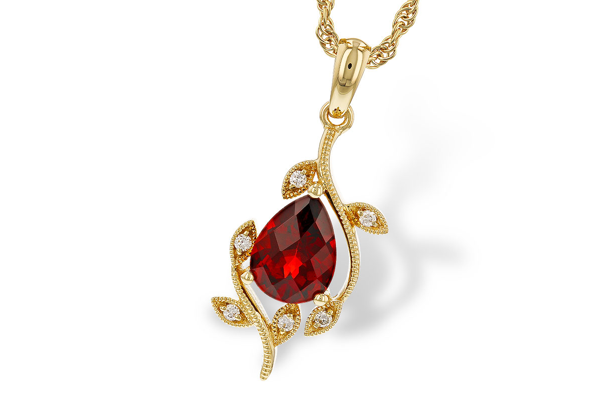 E274-88203: NECKLACE 1.34 GARNET 1.39 TGW (8X6MM GAR)