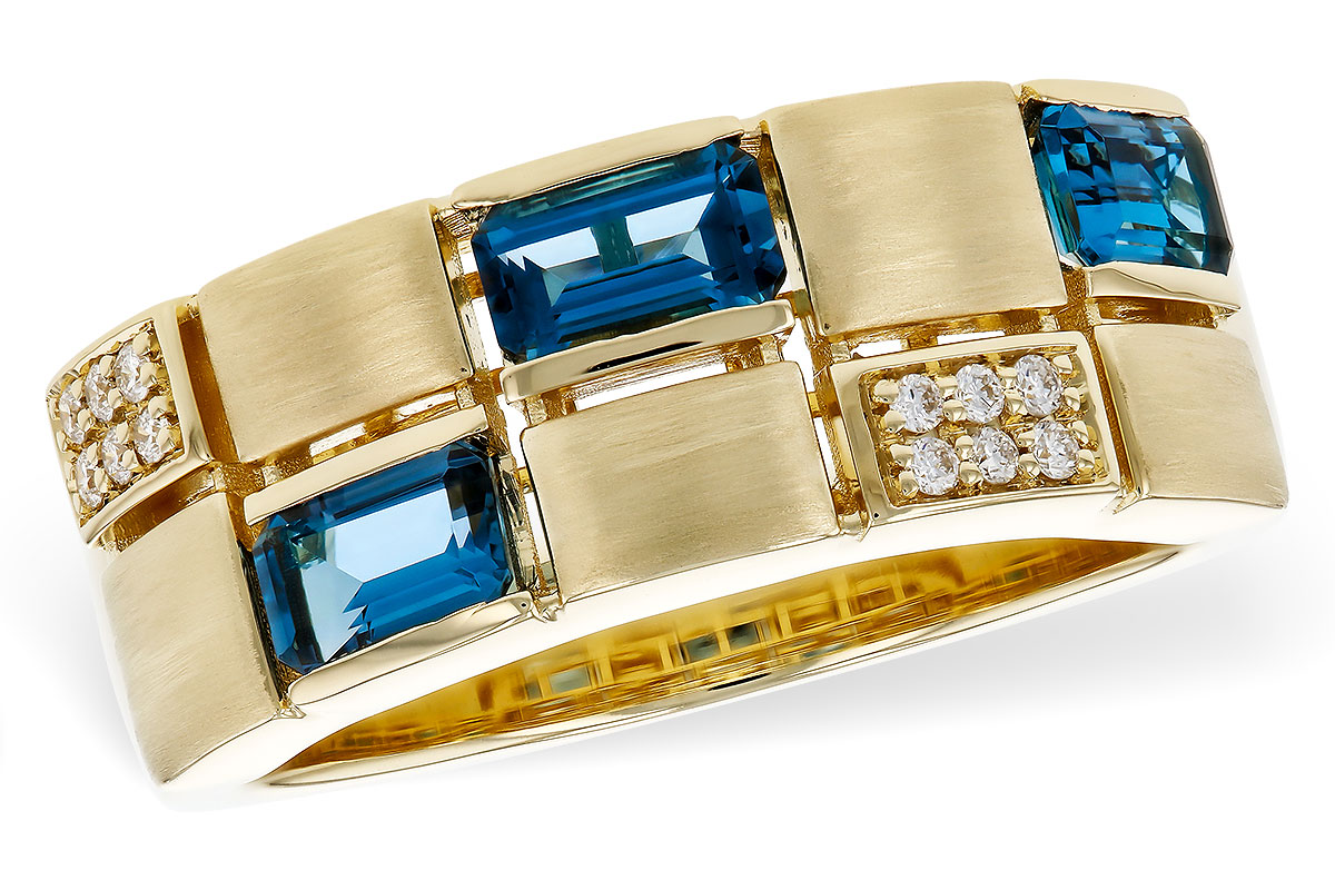 E274-88248: LDS RG .94 LONDON BLUE TOPAZ 1.00 TGW