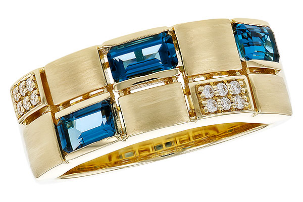 E274-88248: LDS RG .94 LONDON BLUE TOPAZ 1.00 TGW