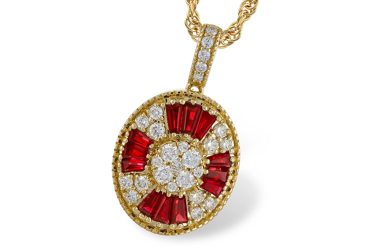 E274-88266: NECKLACE .54 TW RUBY .78 TGW