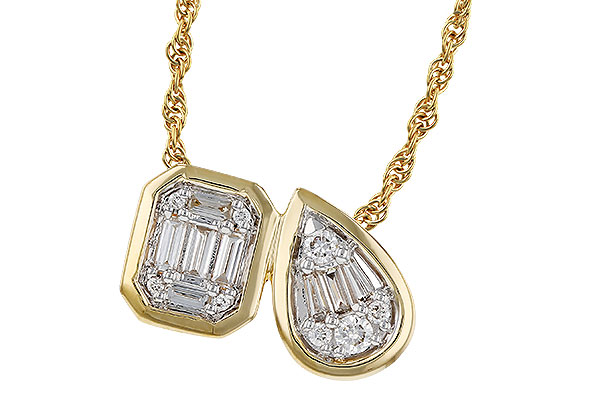 E274-89148: NECKLACE .17 BAG .25 TW