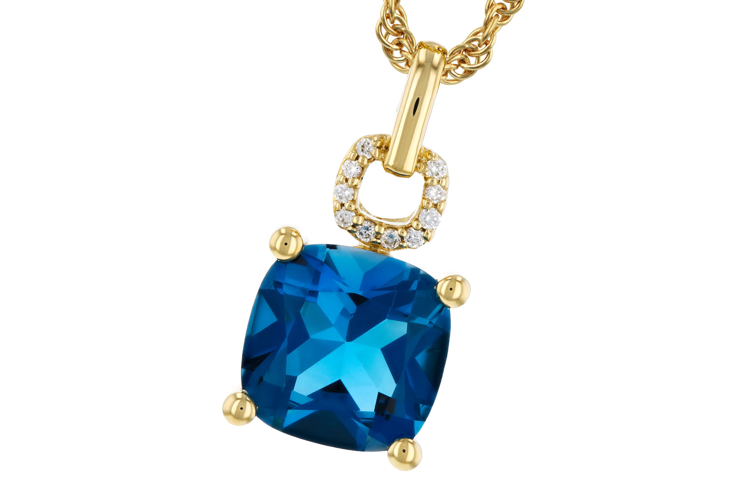 E275-74585: NECK 2.16 LONDON BLUE TOPAZ 2.18 TGW (8MM LBT)