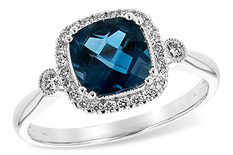 F189-37294: LDS RG 1.62 LONDON BLUE TOPAZ 1.78 TGW (7MM LBT)