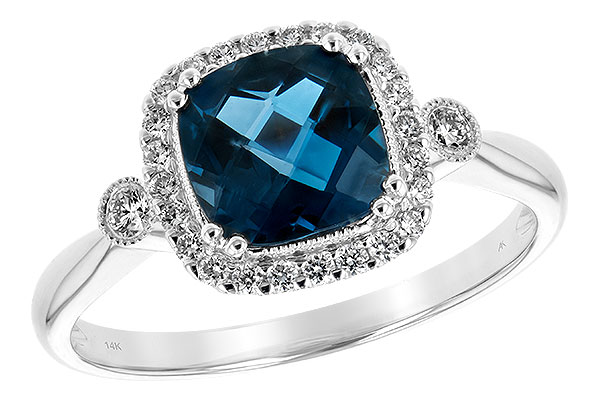 F189-37294: LDS RG 1.62 LONDON BLUE TOPAZ 1.78 TGW (7MM LBT)