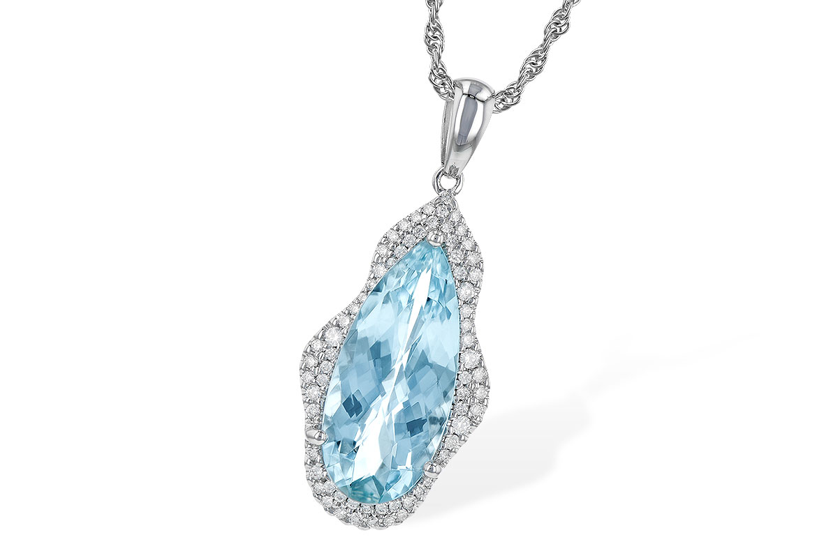 F190-32757: NECK 3.97 AQUAMARINE 4.20 TGW