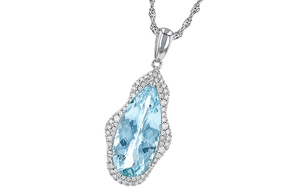 F190-32757: NECK 3.97 AQUAMARINE 4.20 TGW