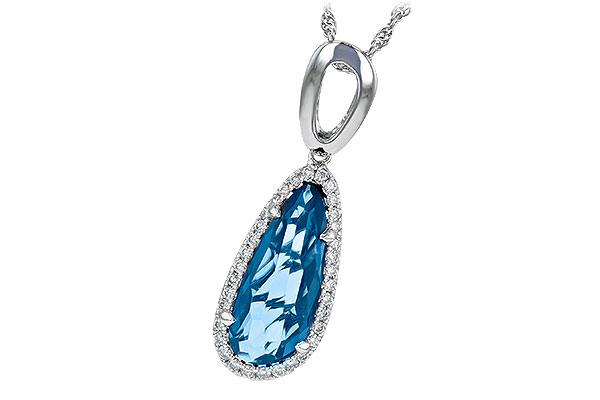 F190-34548: NECK 3.31 LONDON BLUE TOPAZ 3.50 TGW