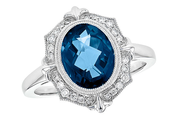 F190-34557: LDS RG 3.00 LONDON BLUE TOPAZ 3.16 TGW