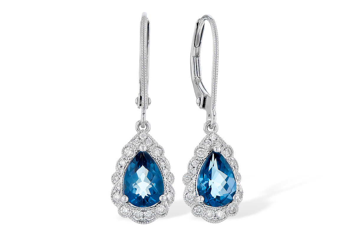 F273-07357: EARR 1.48 TW LONDON BLUE TOPAZ 1.63 TGW