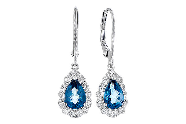 F273-07357: EARR 1.48 TW LONDON BLUE TOPAZ 1.63 TGW