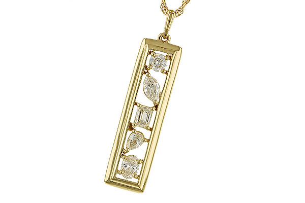 F273-99112: NECKLACE .85 TW FANCY CUT DIAMONDS