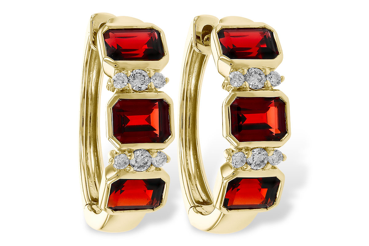 F274-83694: EARRING 1.50 TW GARNET 1.61 TGW