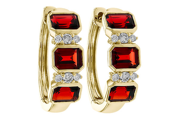 F274-83694: EARRING 1.50 TW GARNET 1.61 TGW