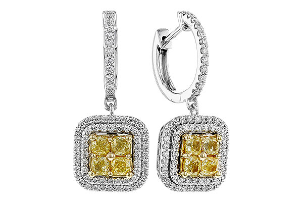 F274-84594: EARR 1.04 FANCY YELLOW DIAMONDS 1.62 TW