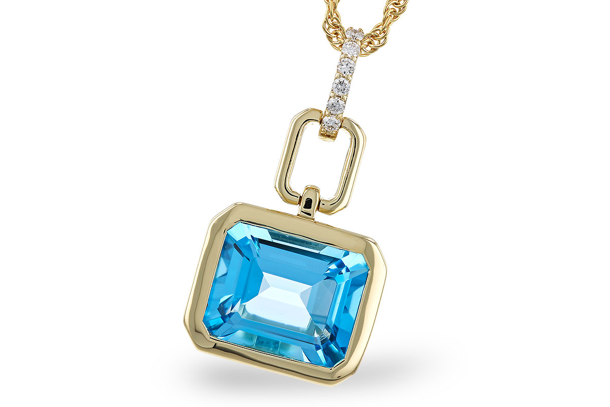 F274-85539: NECKLACE 3.26 BLUE TOPAZ 3.30 TGW (10x8MM BT)
