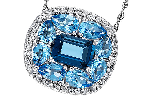 F274-90039: NECKLACE 2.59 TW BLUE TOPAZ 2.75 TGW