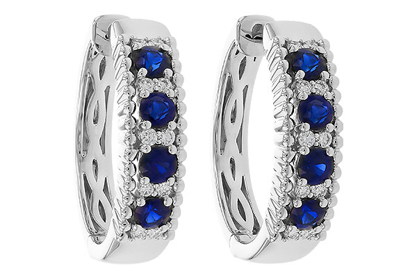 F274-90066: EARRINGS .56 TW SAPP .68 TGW